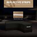 Rosefray 600D Outdoor V-Shaped Sectional Cover,Heavy Duty Anti UV Patio Sectional Sofa Cover with Air Vent, Waterproof Furniture Covers for Deck, Lawn,Backyard 90"x90" Khaki Brown