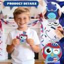 PAIVSUN 24Pcs 4th of July Crafts for Kids, DIY Owl Stickers Crafts Kit, Make Your Own Patriotic Arts Activity, Memorial Independence Day Decorations Gifts for Classroom Home Party Supplies