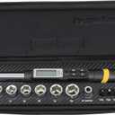 Topeak D-Torq Wrench DX Digital Torque Wrench – 4-80 Nm (3/8″ Drive) with 8 Sockets & 10 Hex/Torx Bits, LCD Display & Audible Alerts, High-Precision Torque Tool for Bicycle, Motorcycle & Automotive
