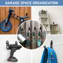 30 Pack Garage Hooks Heavy Duty, Rust-Resistant Solid Steel Wall Mount Hangers for Hanging Ladders & Bikes, Non-Slip PVC Coating Tool Organizer, 5 Sizes U & J Shapes + 2 Straps