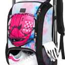 MATEIN Baseball Backpack, Softball Bat Bag with Shoes Compartment for Youth, Boys and Adult, Lightweight Baseball Bag with Fence Hook Hold TBall Bat, Batting Mitten, Helmet, Caps, Teeball Gear (29L, Multi-color)