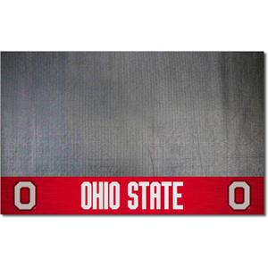 FANMATS 12109 Ohio State Buckeyes Vinyl Grill Mat - 26in. x 42in. - Deck Patio Protective Mat | Oil, flame, and UV resistant, Black