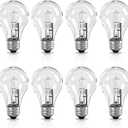 8 Pcs 043168787963 78796 Halogen Light Bulbs, 43W 120V Clear Dimmable A19 Bulbs with E26 Base, Fits for Bar Ceiling Light, Wall Lamp, Table Lamp Etc
