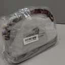 Clear Cross Body Bag with Vegan Leather Trim Stadium Approved Women Shoulder Handbag