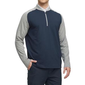 M MAELREG Quarter Zip Pullover Men Moisture Wicking Micro Fleece Performance Raglan Collarless Golf Sweatshirts for Men (M)