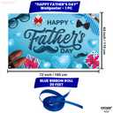 KatchOn Happy Father's Day Banner - XtraLarge, 72x44 Inch | Blue Father's Day Decorations for Party & Home