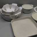 SENSARTE 17 Piece Pots and Pans Set, Nonstick Detachable Handle Cookware Set, Induction Kitchen Cookware Set with Removable Handle, Healthy Non Stick for RV, Dishwasher  Oven Safe, PFOA Free (White)