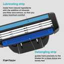 Razor 3 for Men - Replaceable Cartridges for Manual Shaving Razor - 3-Blade Technology Refills - Fits Gillette Mach3 - Soft Shave Sharp Blades - Cost-Effective Refill (12 Refills)