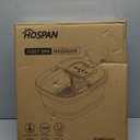 HOSPAN Collapsible Foot Spa with Heat, Bubble, Red Light, and Temperature Control, Foot Bath Massager with 8 Shiatsu Massage Rollers, Pedicure Foot Spa for Relaxation and Stress Relief, Black