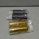 Funnymoom 100 Pack 1oz Gold Black Rimmed Plastic Shot Glasses Mini Plastic Wine Drinking Shot Cups Clear Disposable Party Cups Tasting Sample Containers for Weddings Graduation Engagement Whiskey