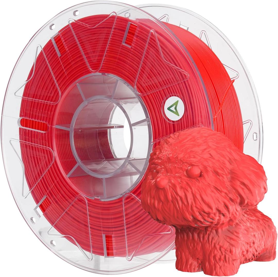 Creality Hyper PLA Filament 1.75mm, RFID 3D Printer Filament for High-Speed Printing up to 600mm/s, 0.03mm Accuracy, 1KG/Spool (2.2lbs), 3D Printing Filament for Most 3D Printers (Red)