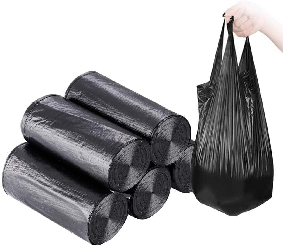 BAIYEUSO Small Trash Bags,5 Rolls 46x60 Cm 100 PCS 4 Gallon Garbage Bags, For Kitchen Bathroom Bedroom Office Use