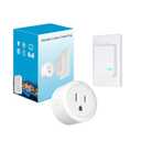 Wireless Remote Control Outlet Plug 1250W/10A for Small Appliance,Electrical Outlet Switch for Lights, Fans,Christmas Lights,Up to 100 ft Remote Range,No Wiring Needed, No Wi-Fi Required.
