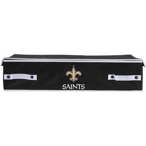 Franklin Sports NFL New Orleans Saints Under The Bed Storage Bins - Large, 26 x 18 x 6 - Inch, Pack 7