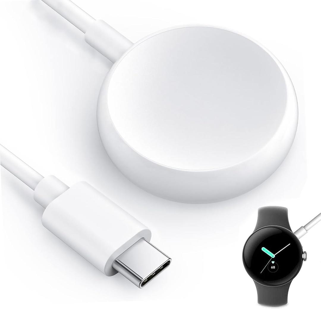 Watch Charger Cable for Google Pixel-Watch 1(Not for Google Pixel 2/3), Magnetic Replacement USB Type C Charging Cable Cord Stand - 3.3FT