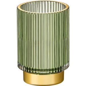 Makeup Brush Holder Organizer,Toothbrush Holders,Desk Pen Pencil Holder,Multifunctional Vintage Glass Brush CupL/Green/A3-6-US (Large)