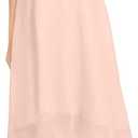 Imily Bela Girls Cold Shoulder Junior Bridesmaid Dresses Asymmetrical Chiffon Wedding Party Gown Dress (Pink)