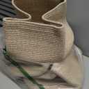 Storage Baskets for Organizing Shelves, Woven Cotton Rope Basket for Storage, Dog Toy Baskets Storage Kids, Cute Shelf Basket for Living Room Bedroom, 14.8"×11"×9.5", Pack of 3, Brown