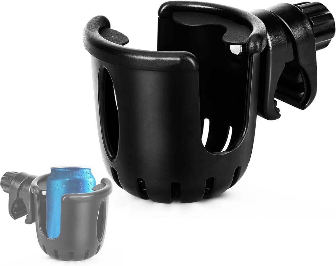 Marine Rail Cup Holder with 360 Degree Rotation Adjustable Clamp,Clamp Mount Cup Holder No Drilling for Jon Boat, Pontoon Boat,Bimini Top Hardware.