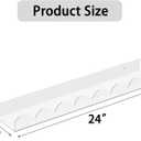 4-Pack Clear Acrylic Floating Shelves, 24 inches