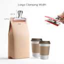 HOUSE AGAIN 12 Pack Stainless Steel Chip Bag Clips Covered with Silicone - NO More Sharp Edges - Color Coded for Food Bags - Air Tight Seal, Heavy Duty for Kitchen and Office, 3 Inches (Red,blue,yellow,silver)