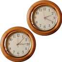 Mudder 4 Pcs Quartz Clock Mechanism Replacement Kit with 4 Types of Walnut Wood Clock Hands for DIY Repair Parts Accessories(Fit for 12 Inch Clock, 28 mm)