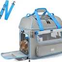 Expandable Cat Dog Carrier: NOBLE DUCK Soft-Sided Pet Carrier Airline Approved Large Small Medium Collapsible Portable Travel Up to 25 Lbs Grey