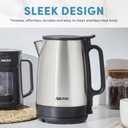 AROMA 1.7-Liter Electric Kettle with Rapid Boil and Auto-Shut-Off in Stainless Steel (AWK-1401SB)