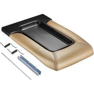 SPEEDWOW Center Console Lid Replacement Kit Fit for 2001-2007 Silverado, Avalanche, Suburban, Sierra, Yukon OEM:19127364, 19127365, 19127366, 924-811 (Beige)