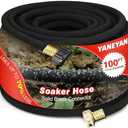 YANEYAN 100 FT Soaker Hose 1/2" Heavy Duty Garden Hose to Save 70% Water Drip Irrigation Kit for Lawn/Yard Landscaping Beds