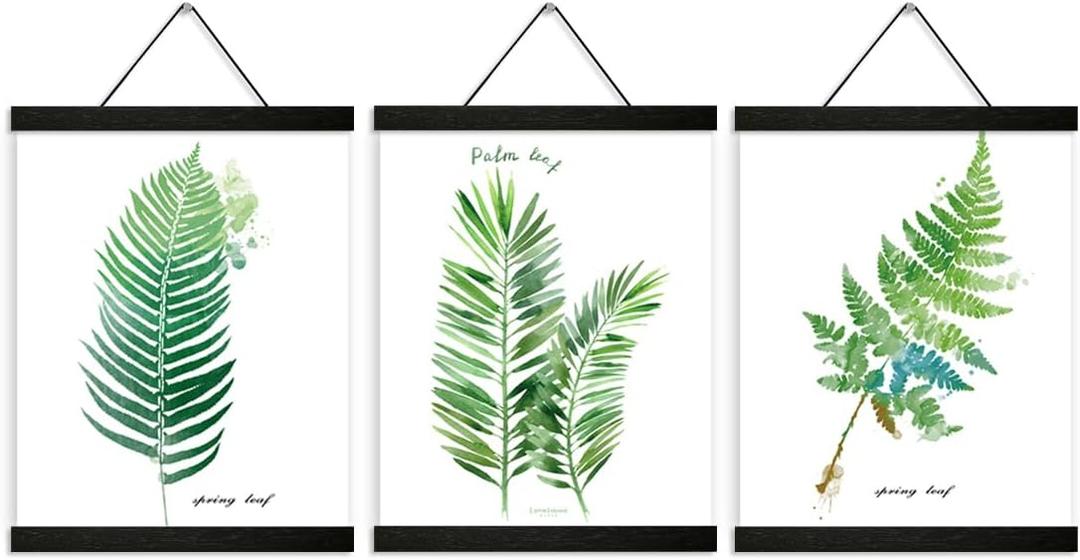 Magnetic Poster Hanger Frame In black 3 pack, 16x24 16x20 16x16 Poster Frame Wooden Magnetic Hanging Kit for Walls Map Canvas Artwork