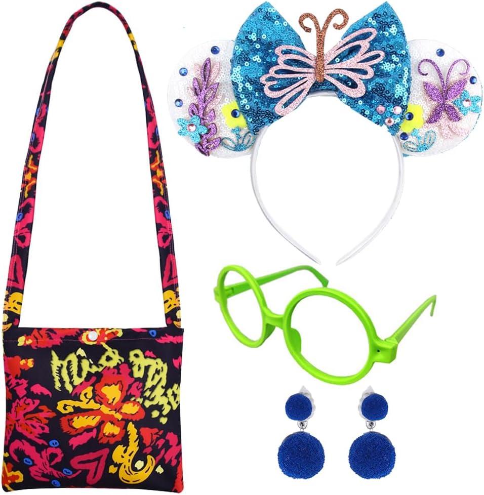 Girls Encanto Mirabel Dress up Accessories for Girls Mirabel Bag Green Glasses Halloween Christmas Party Favors