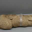 GRUHUM Handwoven Jute Area Rug-4 feet Round- Natural Fiber Boho Soft Braided Rustic Vintage Beige Reversible Eco Friendly Farmhouse Rugs-Indoor Outdoor Kitchen Bedroom LivingRoom Hallways (4'Round)