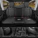 Seat Covers Custom Fit for Jeep Wrangler JL 2018-2026 4 Door W/O Rear Cup Holder, Luxury Waterproof Leather Seat Protectors(Black, Full Set)