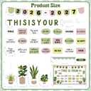 This is Your Year Bulletin Board Set Plant Motivational Classroom Decoration Inspirational Welcome Back to School Bulletin Board Cutouts for School Office Chalkboard Wall Door Decor Supply