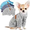 3 Pack Dog Sweaters for Small Dogs Girl Boy Winter Fleece Clothes Warm Soft Dog Sweatshirt Outfit for Dogs Cats Pet Apparel, M