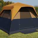 EVER ADVANCED 6 Person Camping Tent, Blackout Design Tent for Camping Instant Cabin Tents for Family with Rainfly, 60s Easy Setup, Water-Resistant