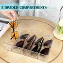 FORUP Sunglasses Organizer, Plastic Stackable Eyeglass Case Storage Organizer, Sunglass Glasses Storage Box with Hinged Lid