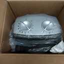 Lasko Desktop Electric Ceramic Space Heater with Adjustable Thermostat, 2 Heat Settings and Fan Only Mode, 9.2 Inches, Silver, 754200