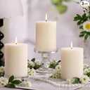 Soy Candles, Unscented White Soy Pillar Candles 3x4 Inch Non-Toxic Soybean Wax Candles 165H Long Burning Hand-Poured Pillar Candles for Wedding Table Home Decor, 3 Pack