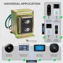 Newhouse Hardware 24V 40VA Door Bell Transformer Compatible with Ring Video Doorbell Pro 40TR, Wired Chimes