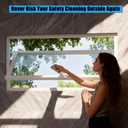 360-Degree Rotating Window – Tempered Glass Casement Window with Metal Frame, Easy-Cleaning Ventilation Design for Home, Bathroom, Basement, Garage & Office (White, 28 * 24in)