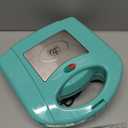 GreenLife Electric Waffle Sandwich Maker, Toaster, Panini Press with Healthy Ceramic Nonstick Plates, Perfect for Tuna Melts, Crispy Rice, Grilled Cheese, LED Indicator Light, PFAS-Free, Turquoise