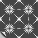 CHGCRAFT 36 Pcs Black Mandala Peel and Stick Wallpaper Polygon Self Adhesive Wallpaper Tile Stickers Used for Kitchen Bathroom Bedroom Wall Fireplace Floor Decoration 3.9x3.9 Inch