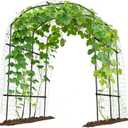 Tall Garden Arch Trellis for Climbing Plants, 87in Tall Metal Plant Support Trellis Archway for Climbing Plant Vegetables Cucumber, Outdoor Yard Lawn Garden Arch Tunnel Trellis