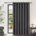 LORDTEX Grey Room Divider Curtains - Total Privacy Wall Room Divider Screens Sound Proof Wide Blackout Curtain for Living Room Bedroom Patio Sliding Door, 1 Panel, 8.3ft Wide x 7ft Tall