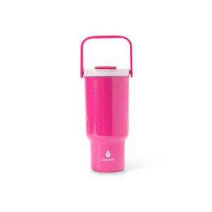 Manna Atlas Stainless Steel Tumbler with Silicone Straw , Pink, 25 oz