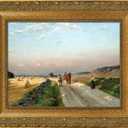 Retro Canvas Frame for 30x40 Italian Renaissance Paintings, DIY 2.8" Wooden Art Frame Gallery Wall Art Vintage Rustic Home Office Museum Library Book Shop Decor, No Glass & Back (Gold)