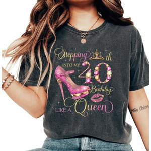 Stepping Into My 40th Birthday Like Queen 40 Years Old Woman T-Shirt SIZE S