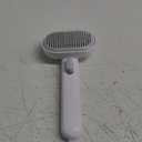 aumuca Cat Brush with Release Button, Cat Brushes for Indoor Cats Shedding, Cat Brush for Long or Short Haired Cats, Cat Grooming Brush Cat Comb for Kitten Rabbit Massage Removes Loose Fur (White)